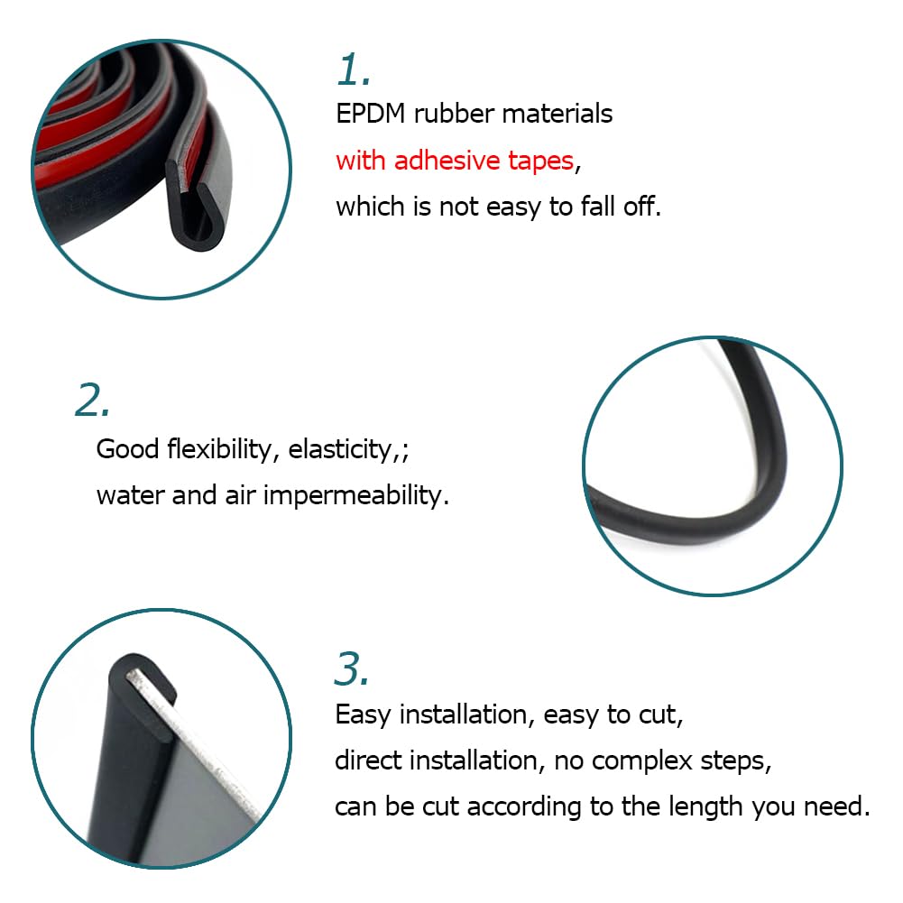 Rubber Edge Trim Black (25 Foot)