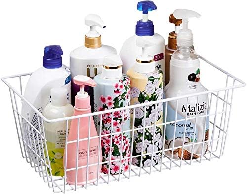 Freezer Baskets Farmhouse Organizer Storage Basket with Handles (2 Count)