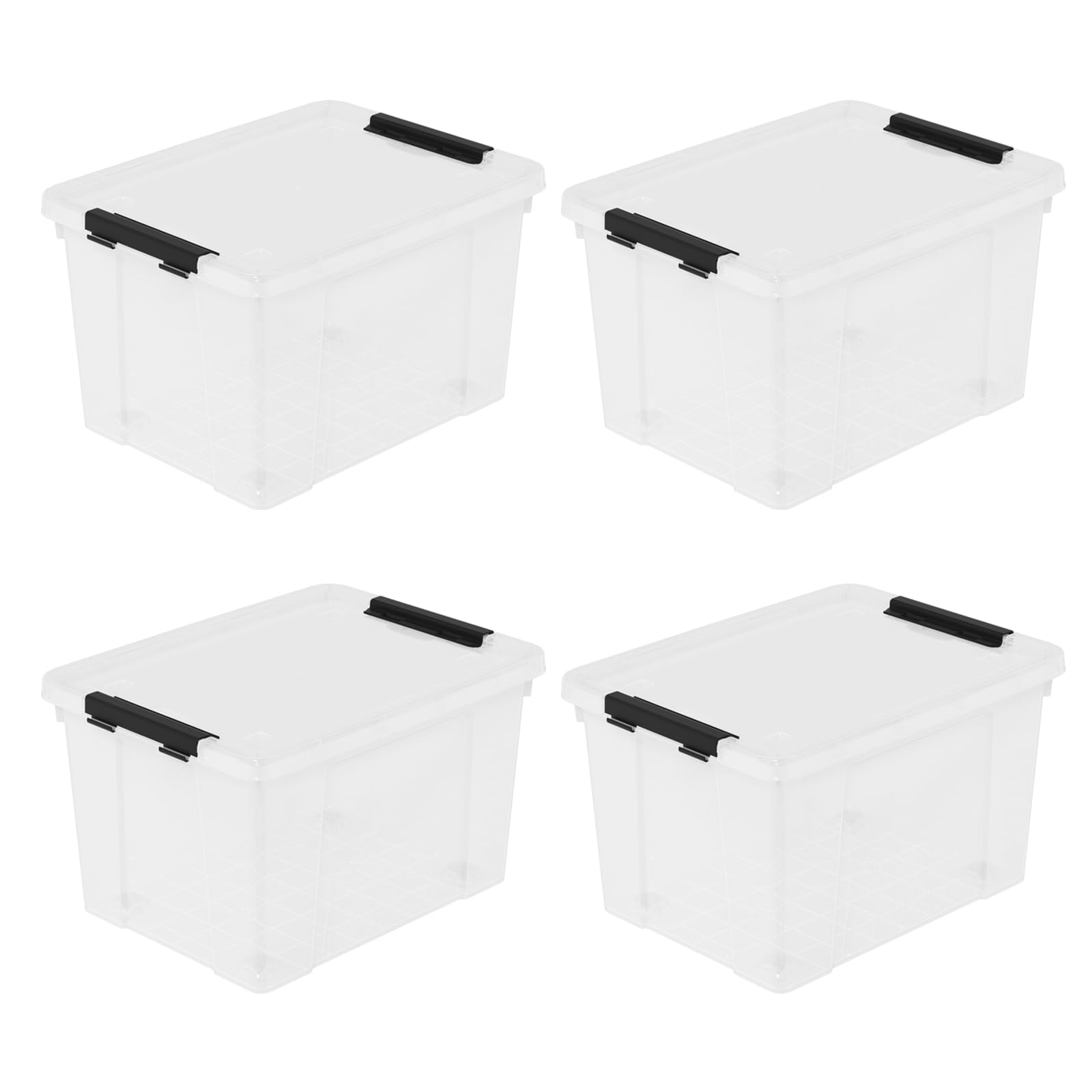 Set of 4 Storage Bins with Wheels (4 Count)