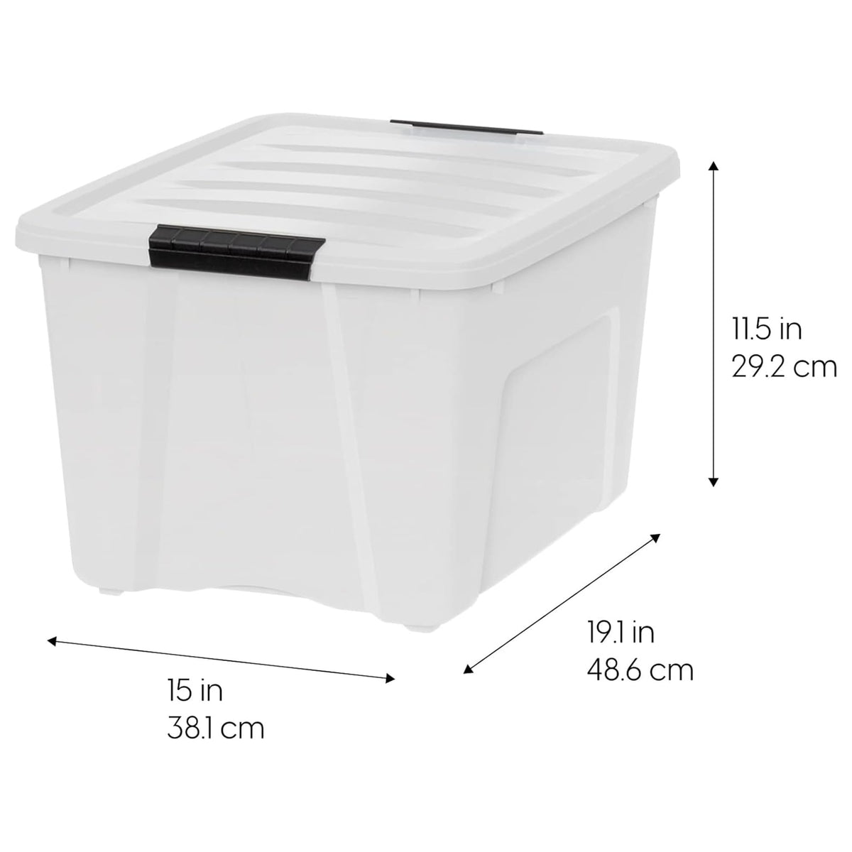 4 Pack 40 Quart Storage Bins with Lids (4 Count)