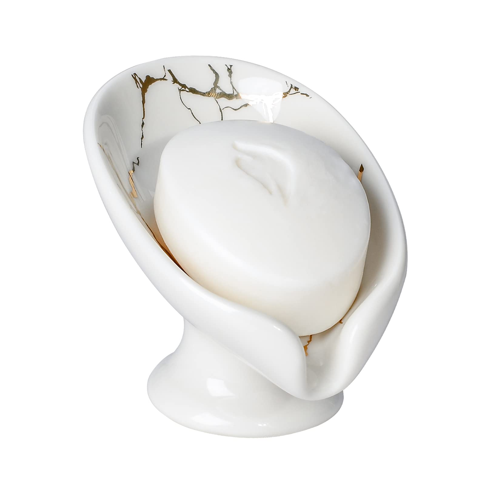 Soap Dish Soap Holder Self Draining Leaf Shape Soap Dishes