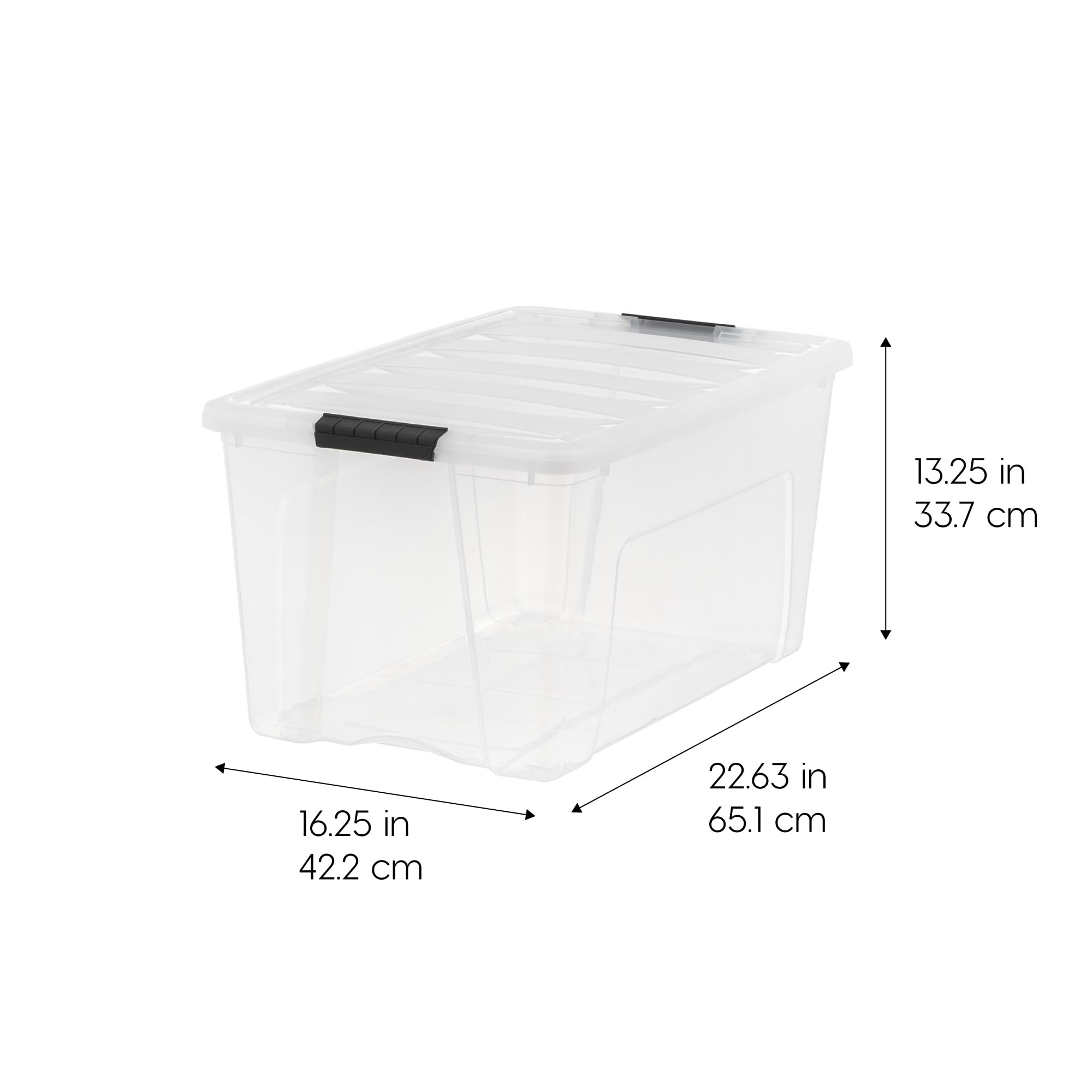 6 Pack 72 Quart Storage Bins with Lids (6 Count)