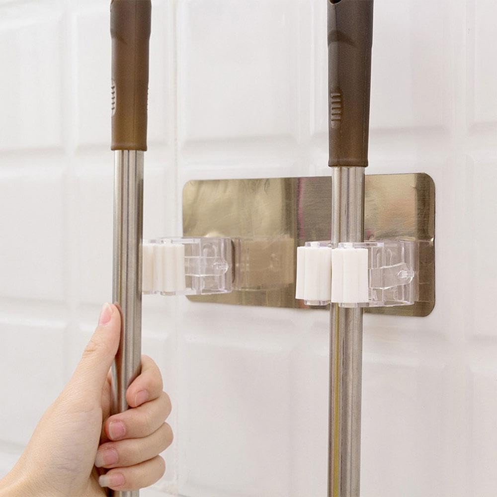 3 Pcs Wall Mounted Mop Holder Self (3 Count)