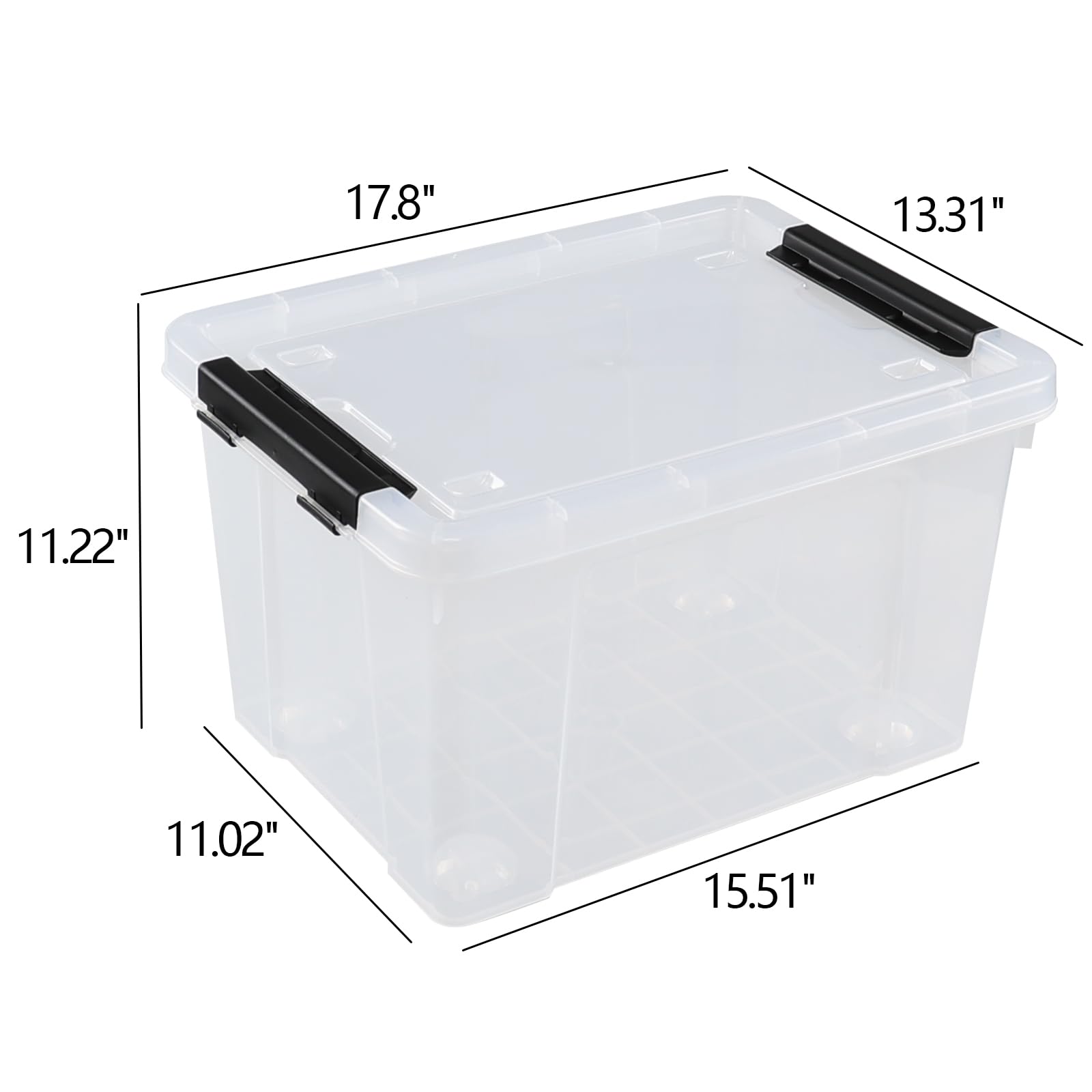 34 Quart Clear Storage Bins with Lid (4 Count)