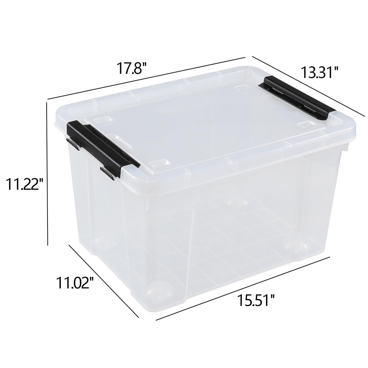 34 Quart Clear Storage Bins with Lid (4 Count)