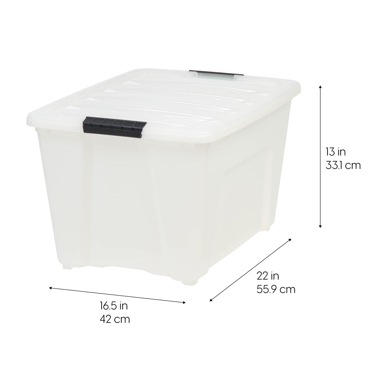 4 Pack 54 Quart Storage Bins with Lids (4 Count)