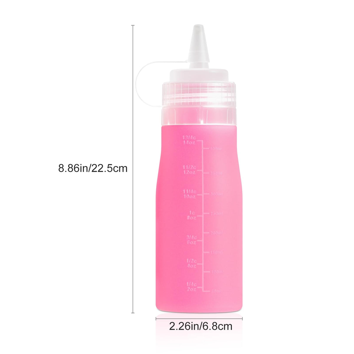 16 oz Silicone Squeeze Bottles for Sauces & Oil (4 Count)
