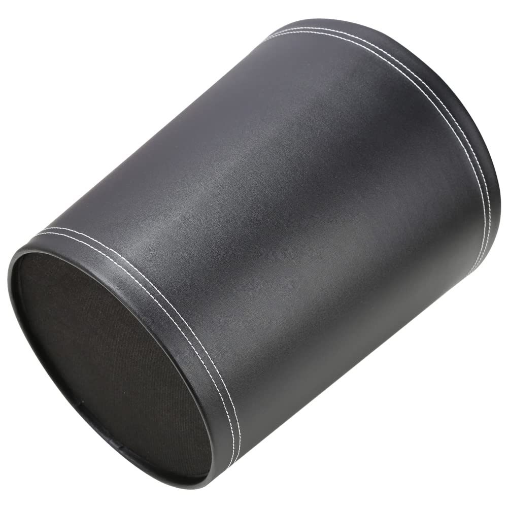 Classic Pu Leather Trash Can Wastebasket
