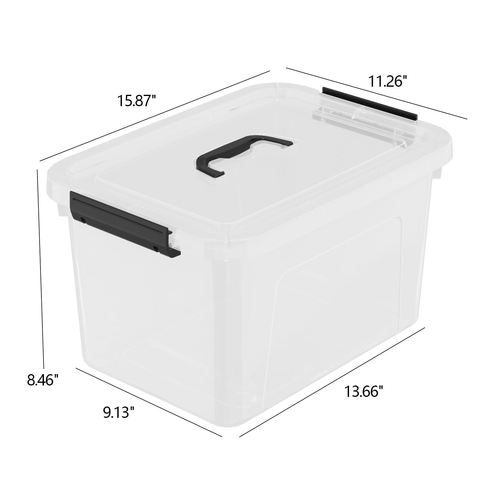 18 L Clear Latch Storage Bins with Handle (4 Count)