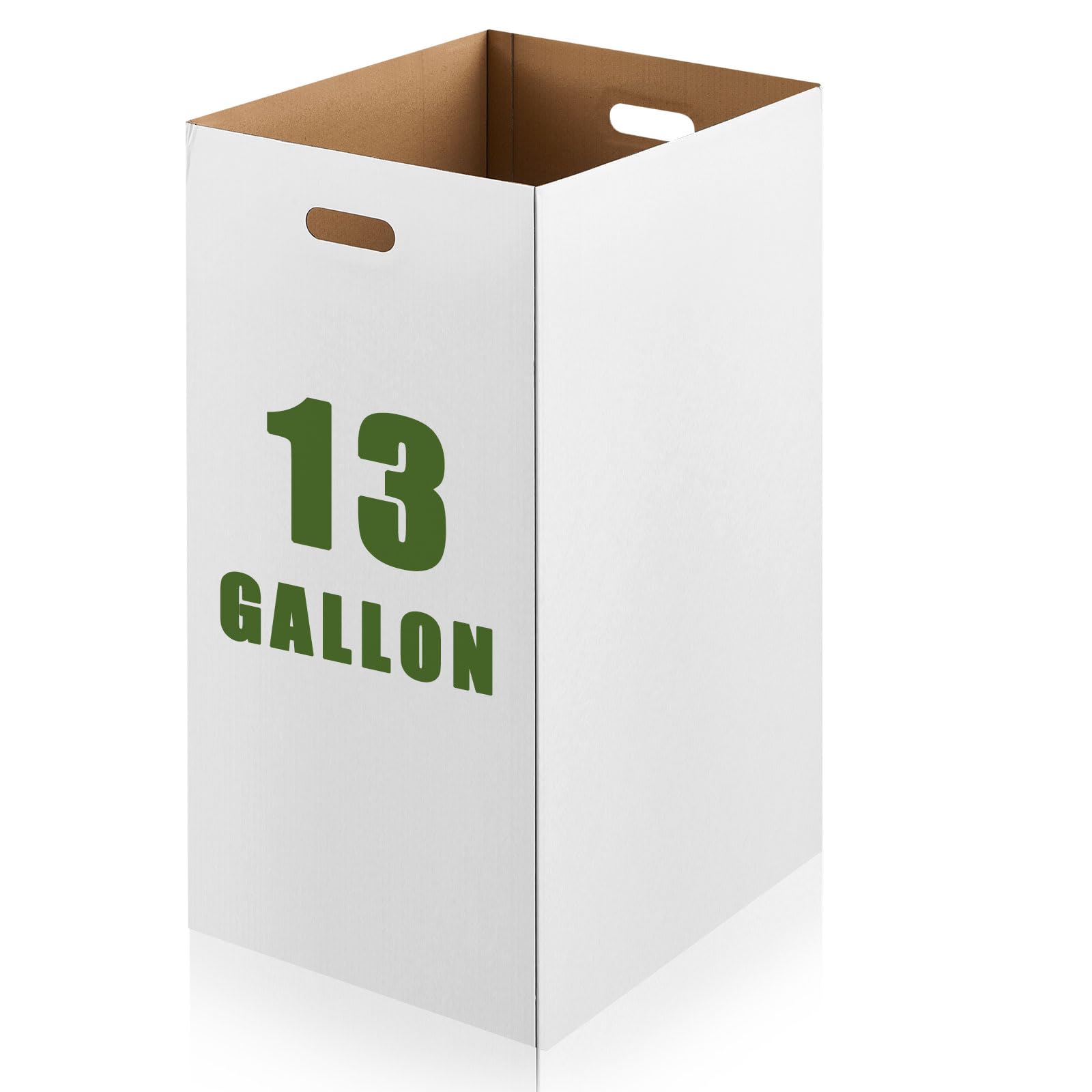 1 Pcs 13 Gallon Cardboard Trash Cans Disposable and Reusable Corrugated Cardboard Cans Recycling Bins Bulk with 2 Garbage Bags for Parties Events
