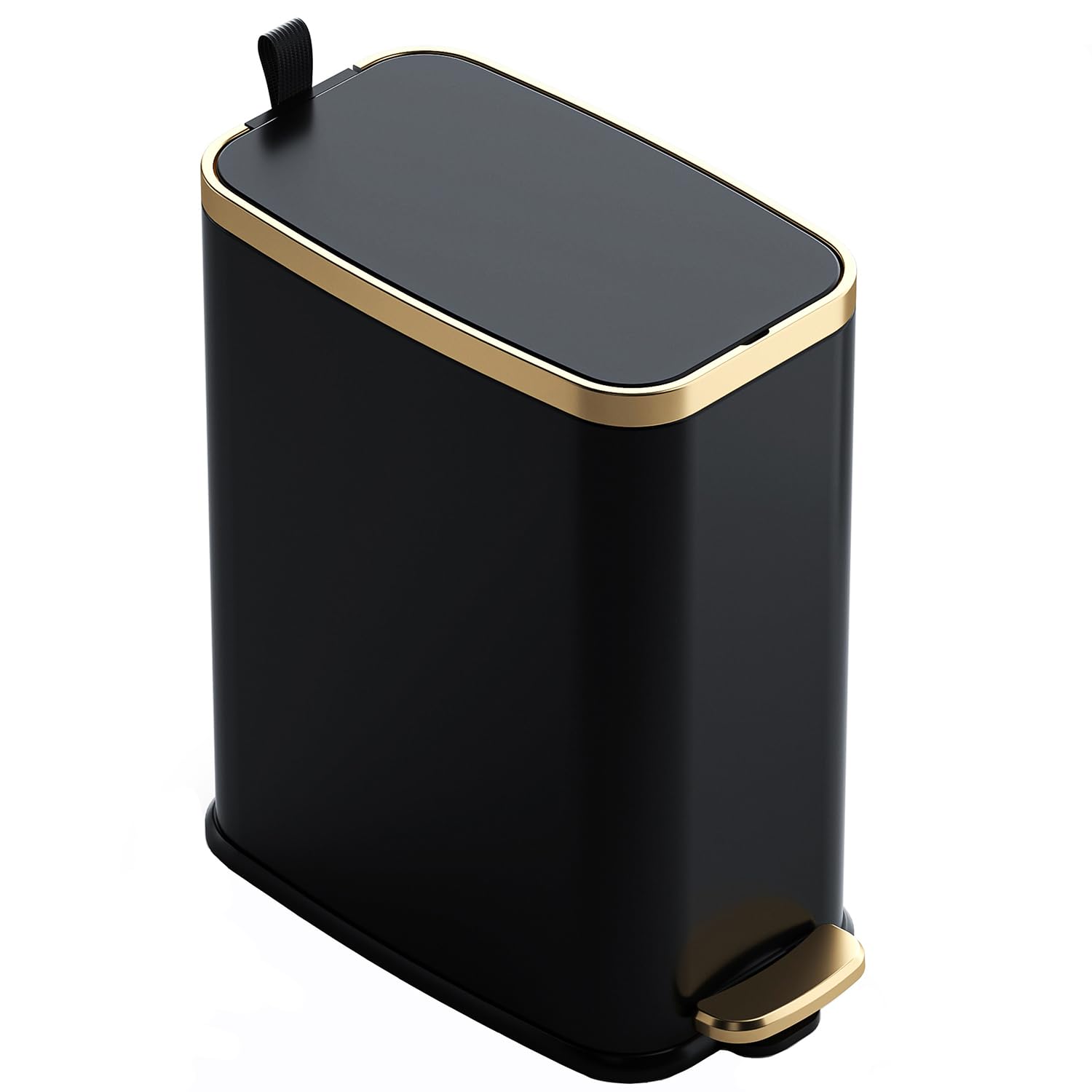 Small Bathroom Trash Can with Lid Soft Close