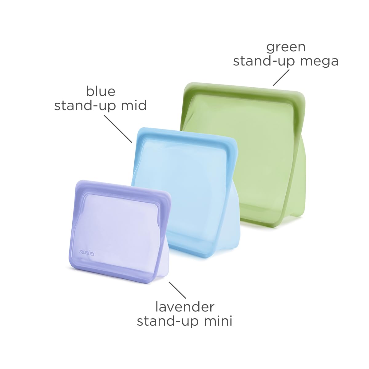 Premium Reusable Silicone Bags and Lunch Bag (3 Count)