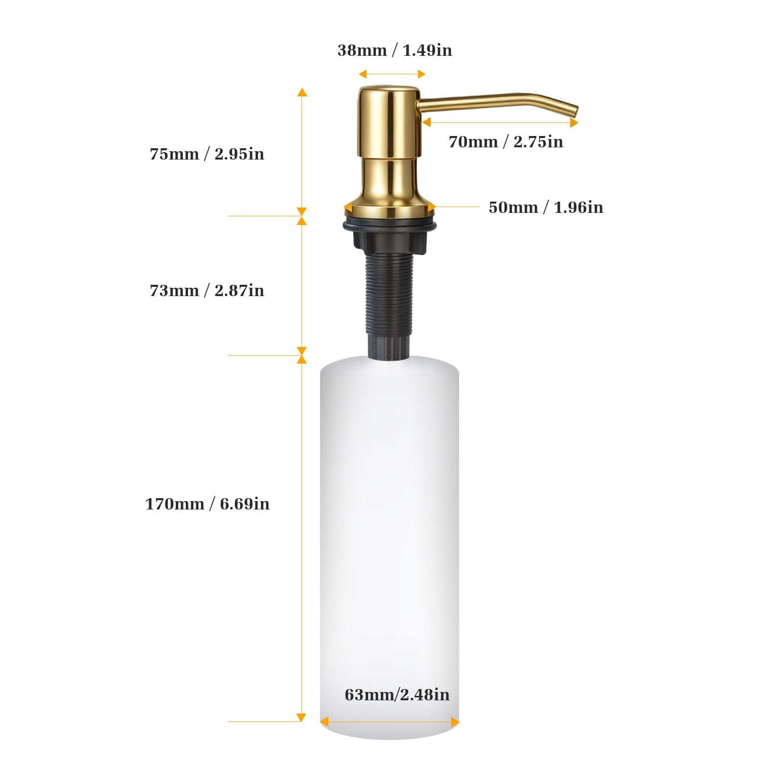 Soap Dispenser for Kitchen Sink (2 Count)