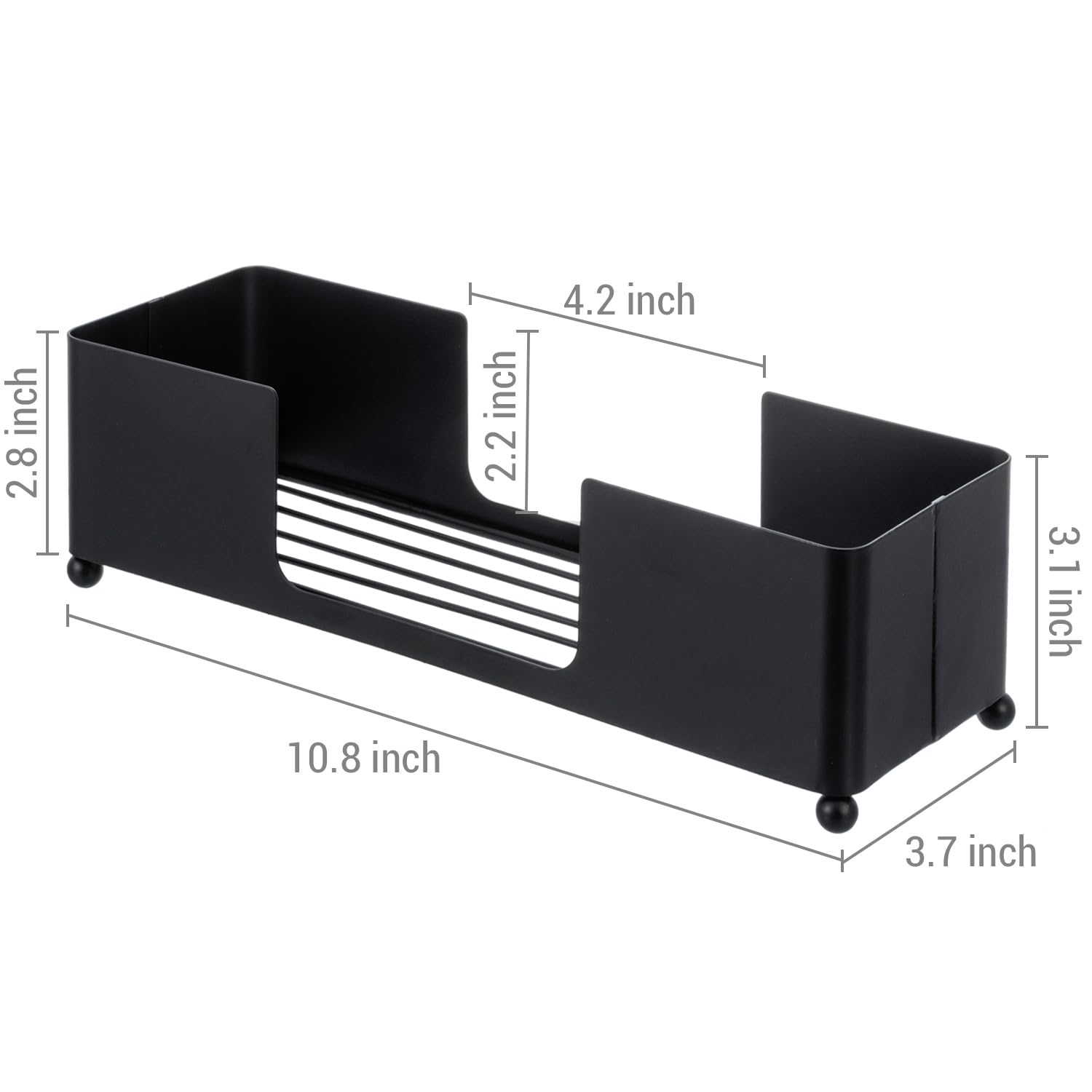 Black Metal Folded Paper Towel Holder Dispenser (2 Count)