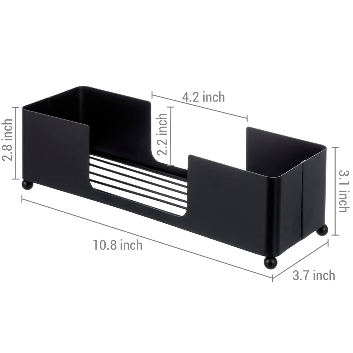Modern Matte Black Metal Tabletop Commercial Folded Paper Towel Holder