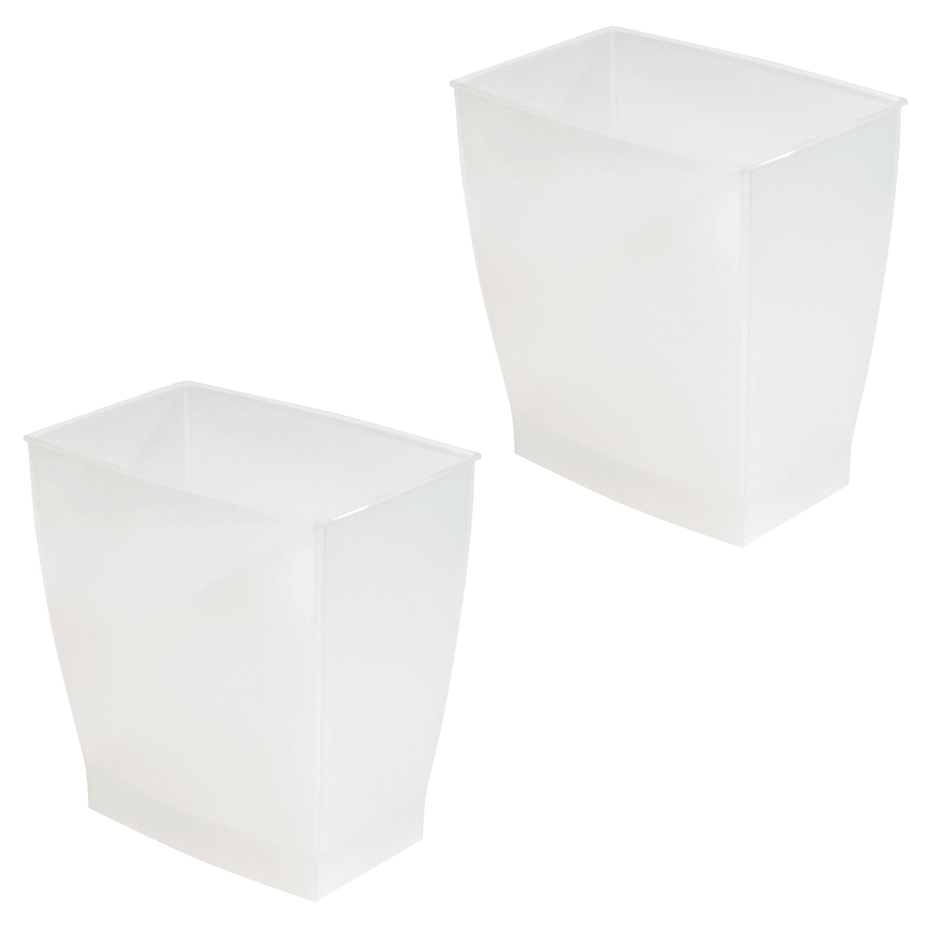 Small Plastic Bathroom Trash Can (2 Count)