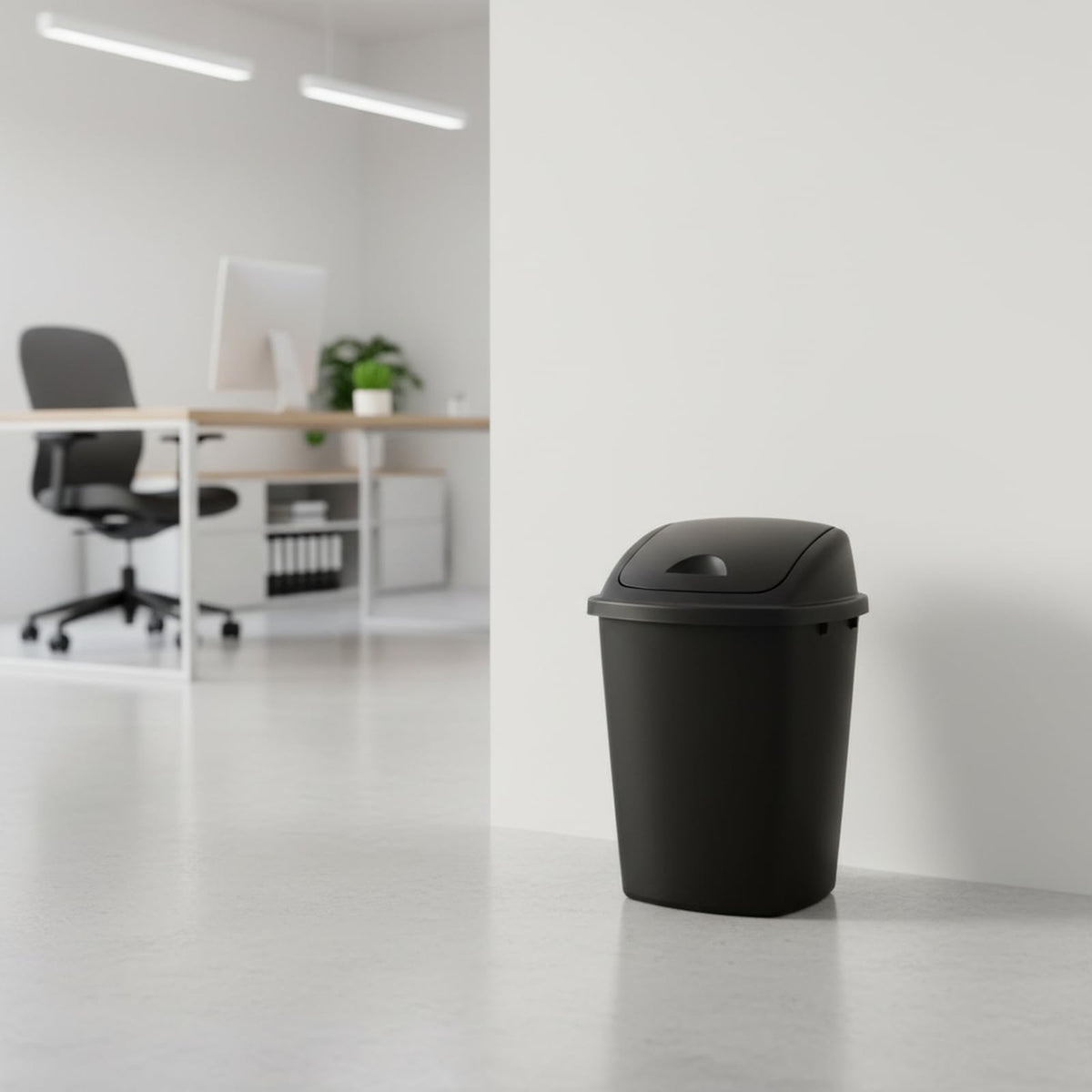 4 Pack 11 Gallon Kitchen Trash Cans with Swing Top (4 Count)
