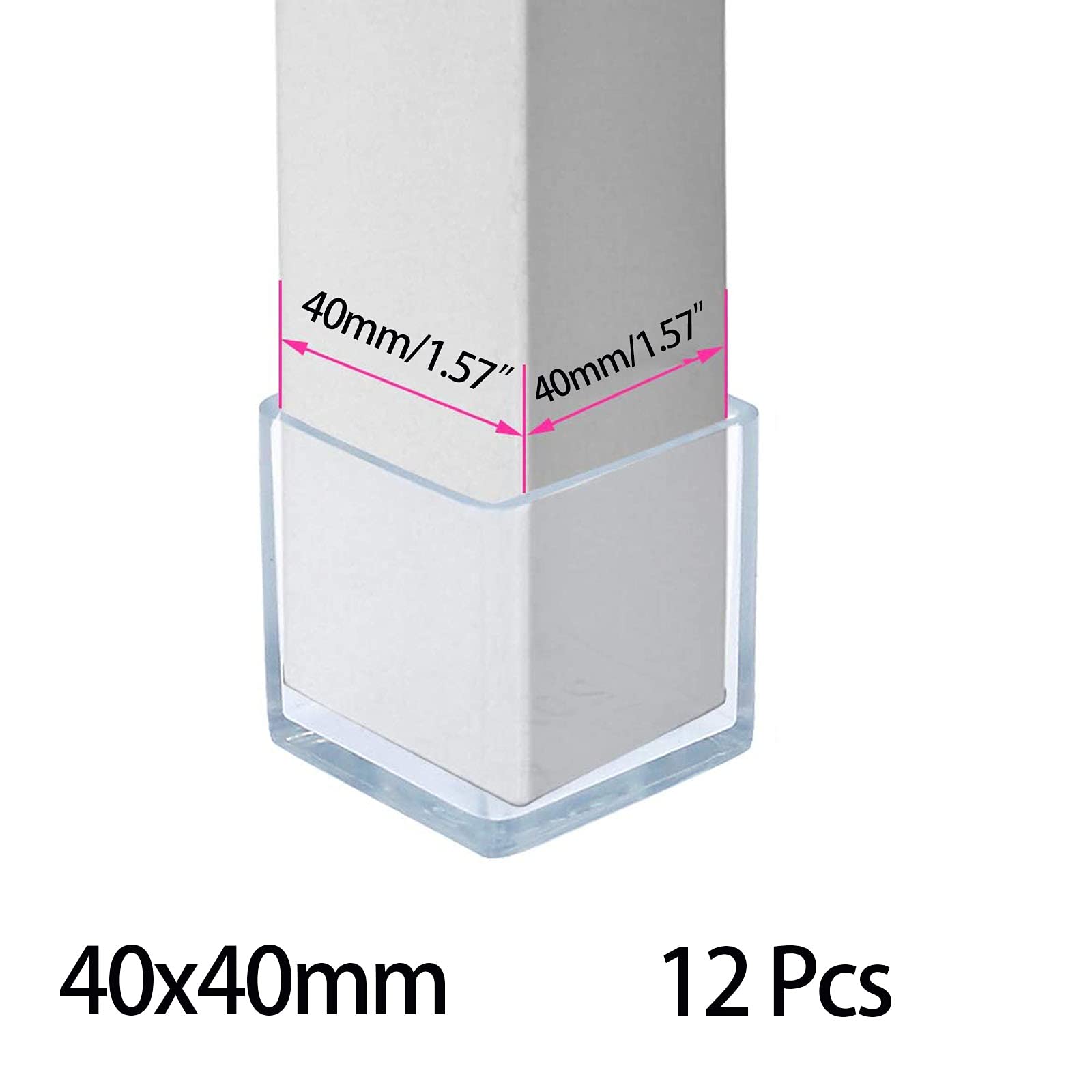12 Pcs Transparent Square Anti (12 Count)