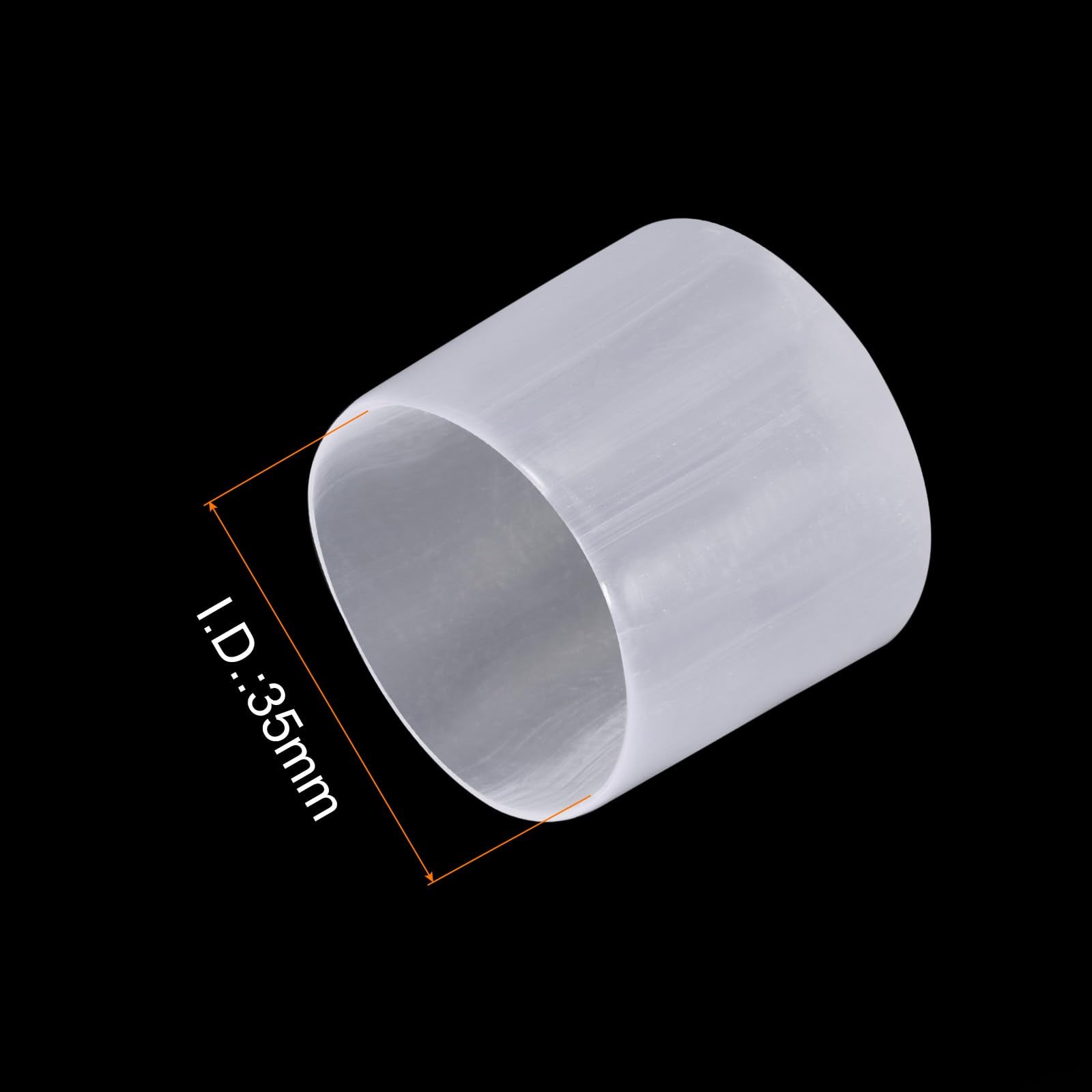 20pcs Rubber End Caps 35mm ID Vinyl PVC Round Tube Bolt Cap Cover Screw Thread Protectors Clear