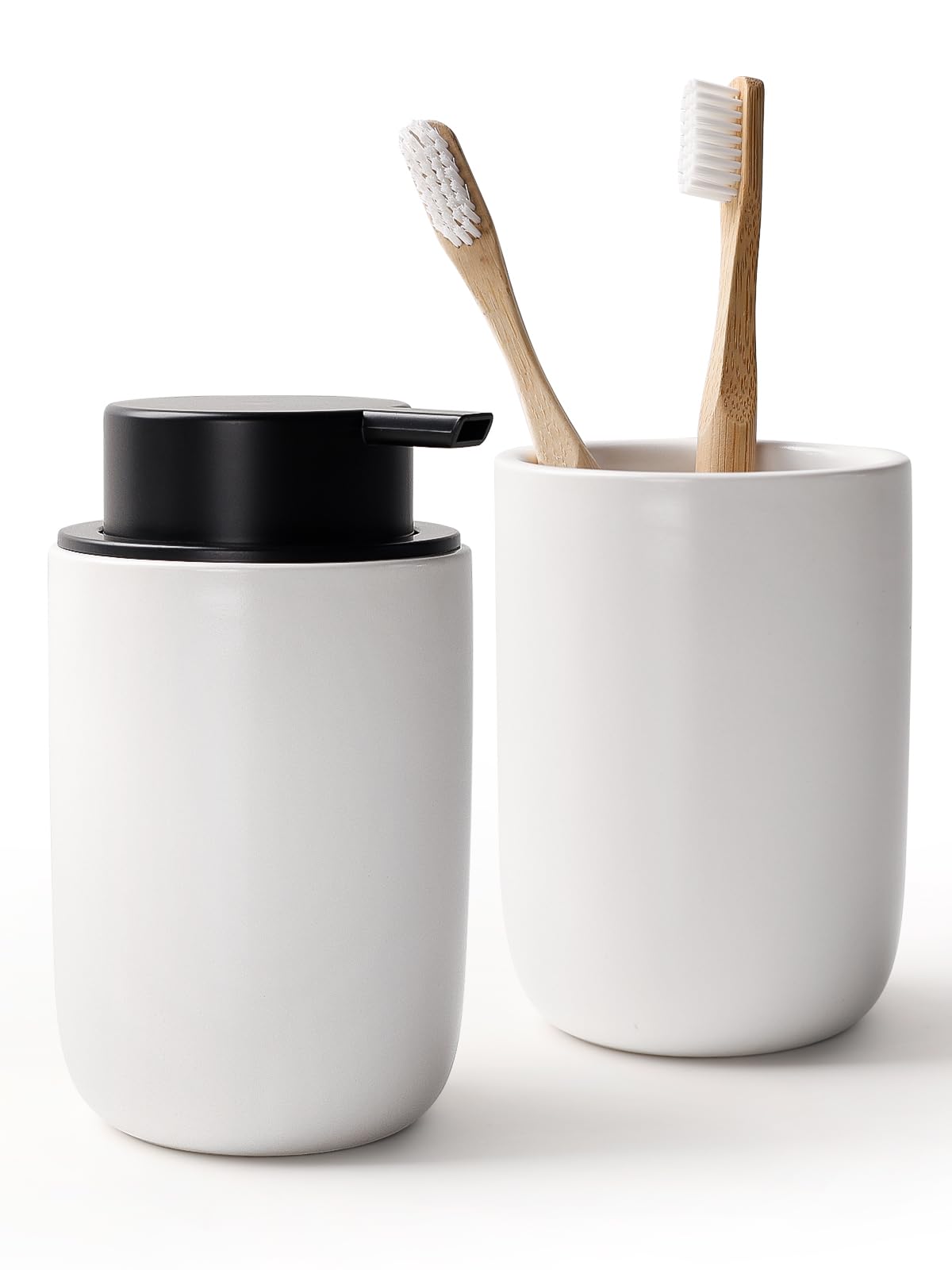 Soap Dispenser and Toothbrush Holder Set (2 Count)