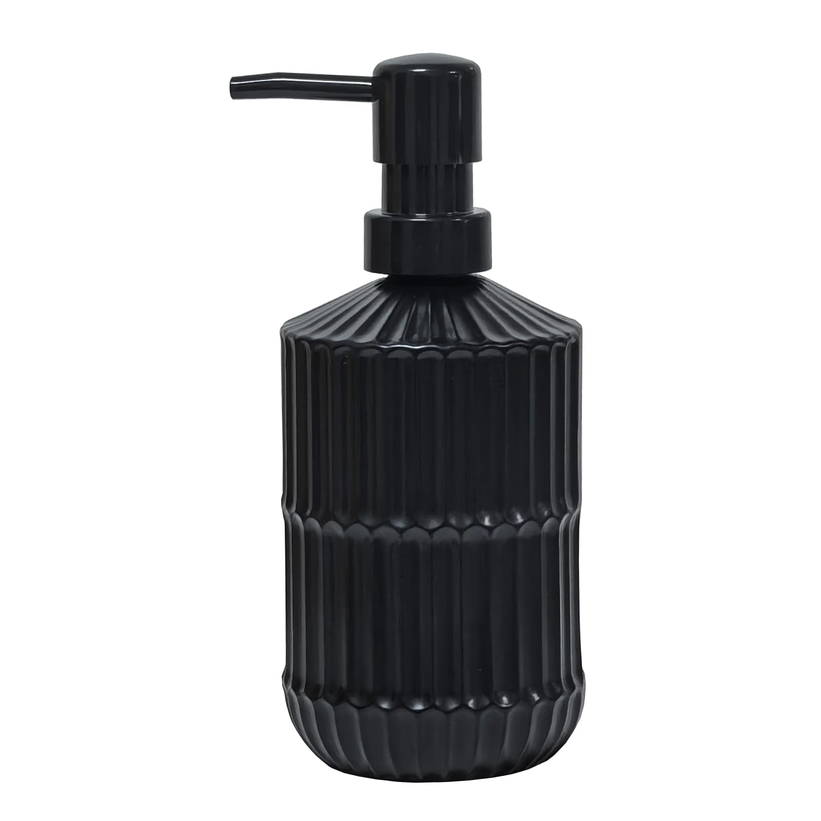 Black Glass Soap Dispenser with Pump