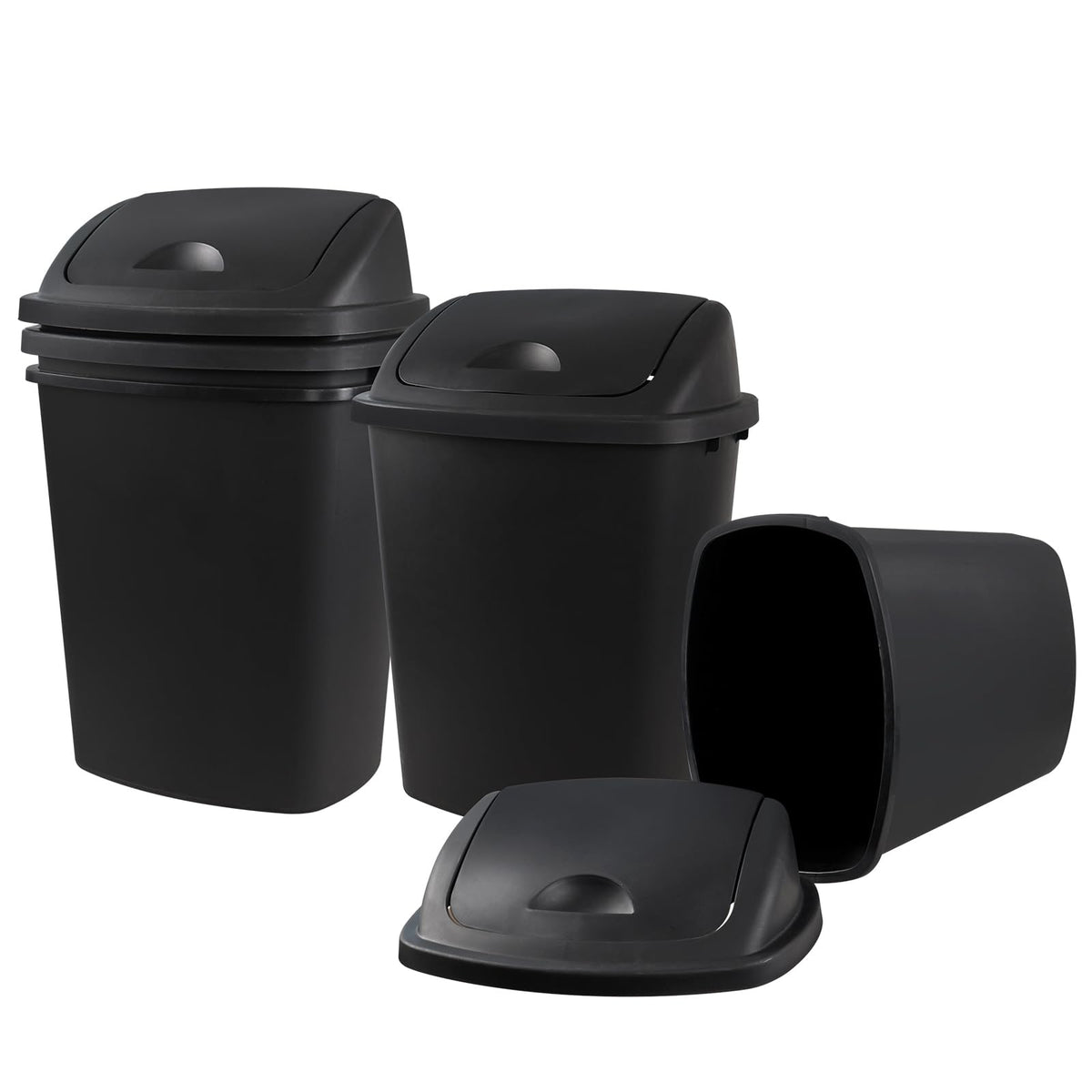 11 Gallon Swing Lid Trash Can (4 Count)