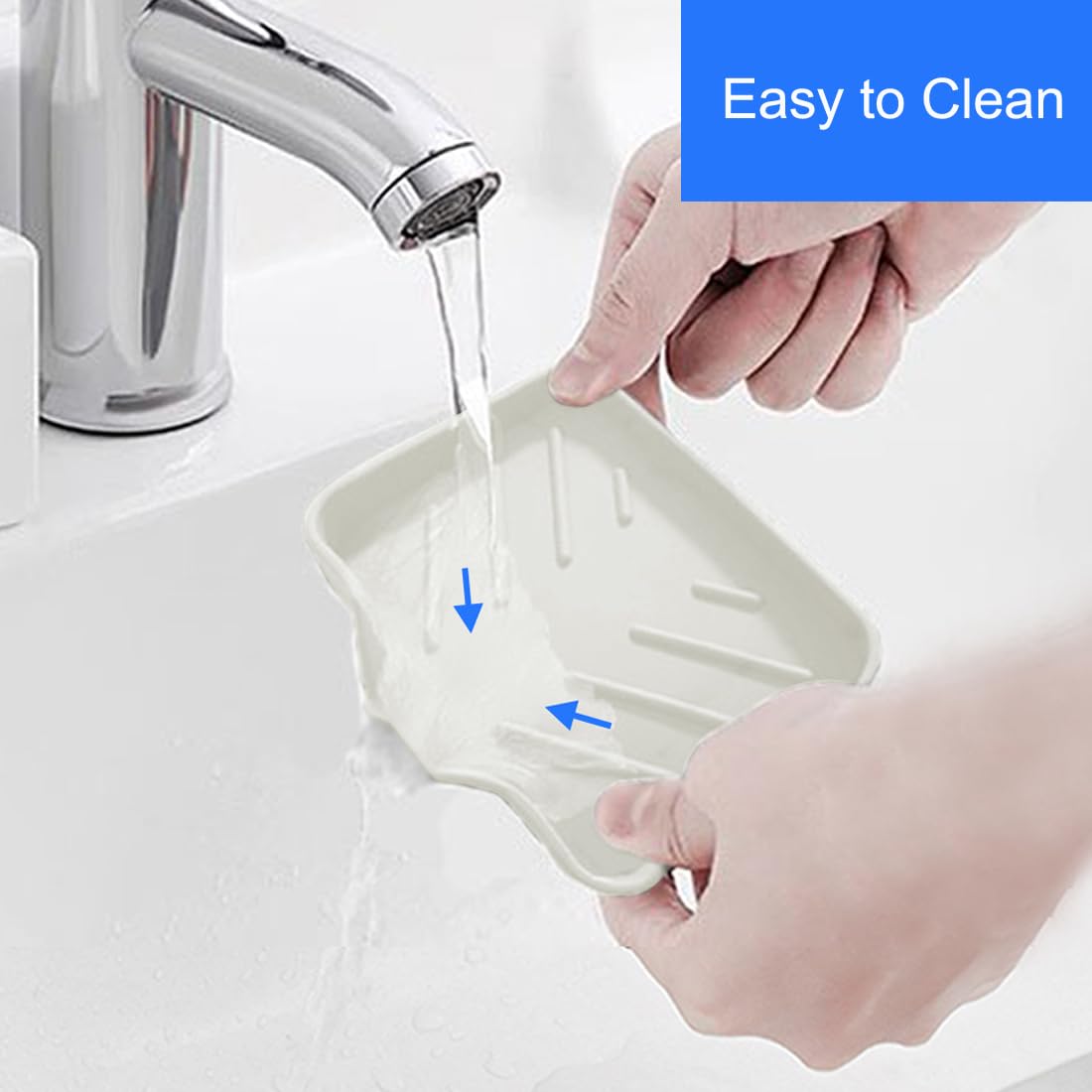 Sponge Holder with Drain Spout for Kitchen Sink