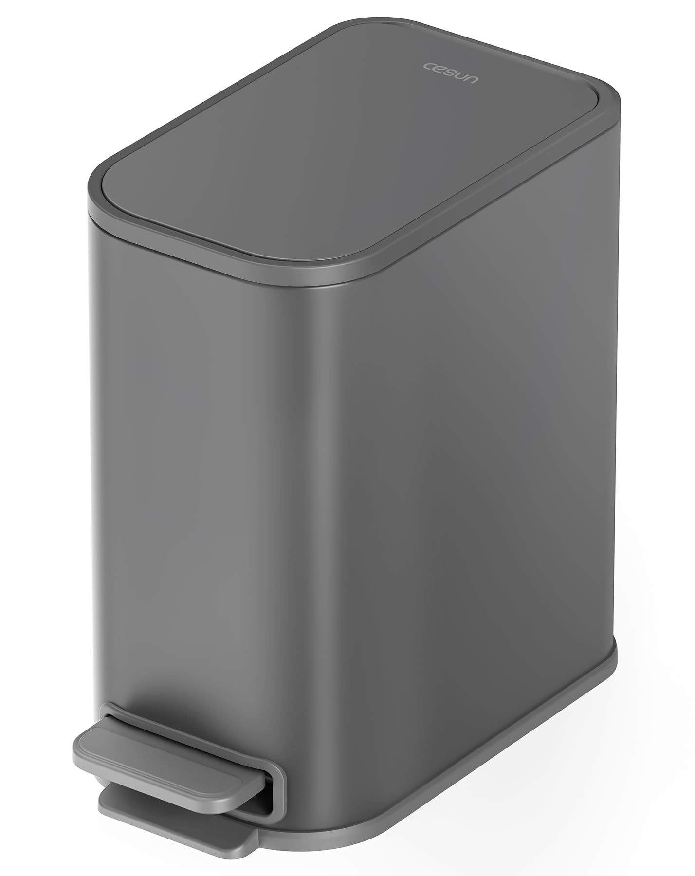 Small Bathroom Trash Can with Lid Soft Close & Pedal