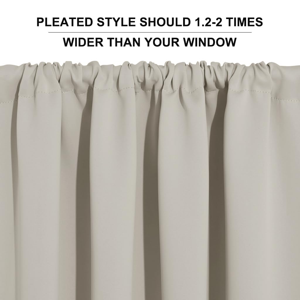 Short Privacy Curtains 30 inch Long for Bathroom Window (2 Count)