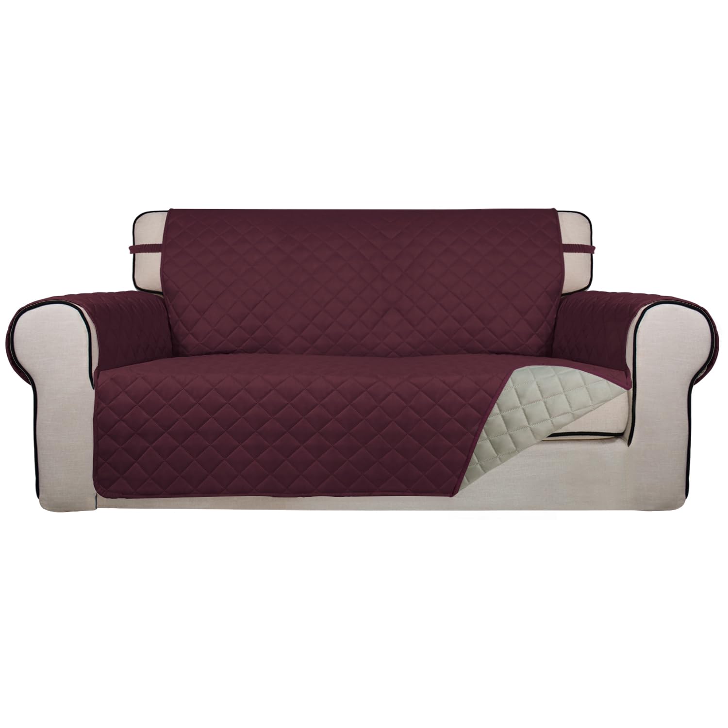Reversible Quilted Couch Covers for Dogs Loveseat Sofa Cover 54"
