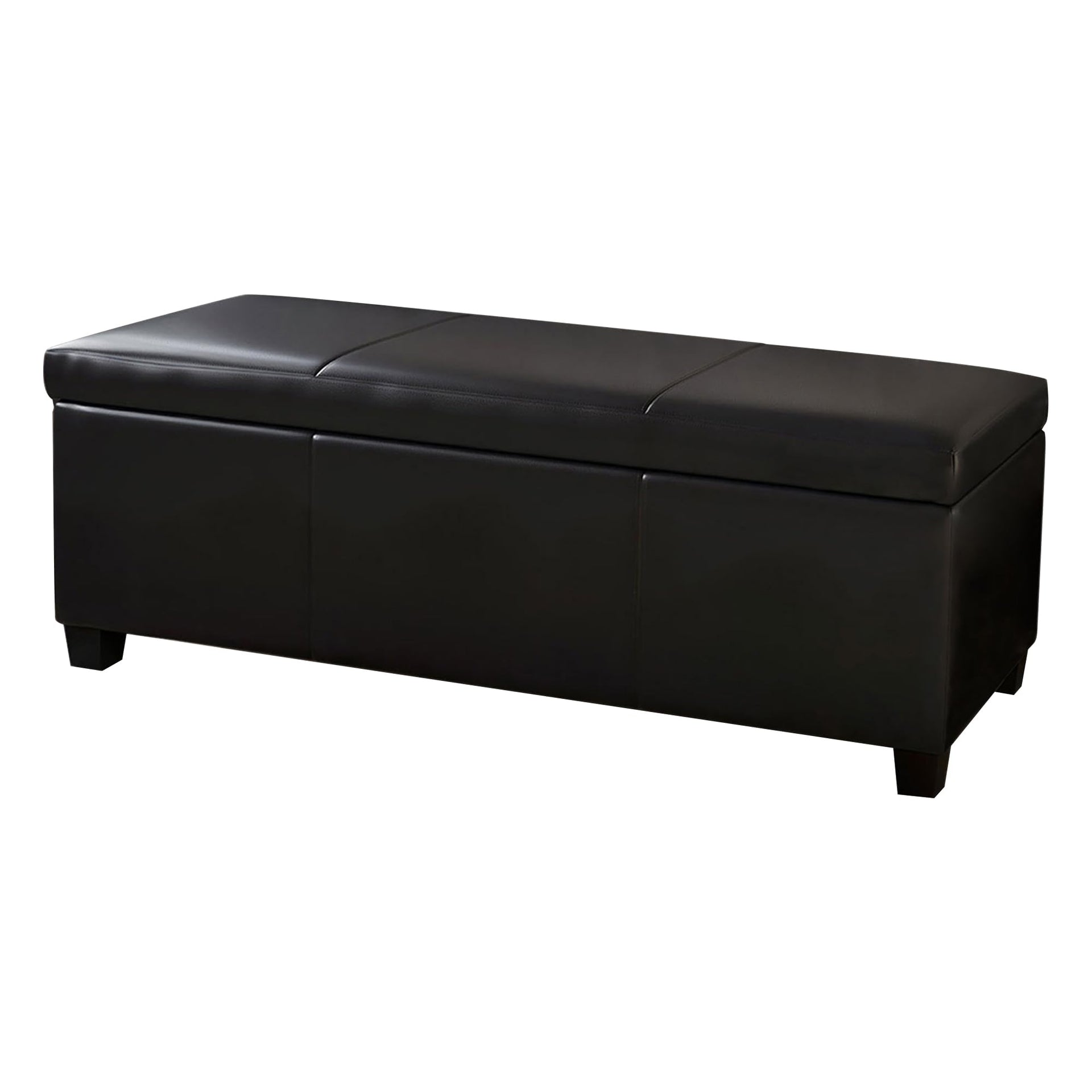Storage Faux Leather Ottoman