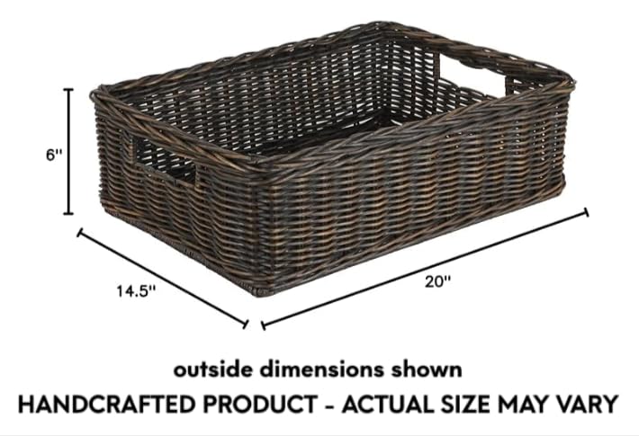 Underbed Wicker Storage Basket