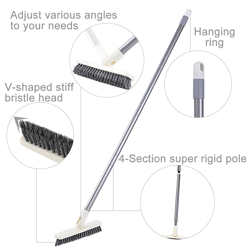 Grout Scrub Brush with Long Handle