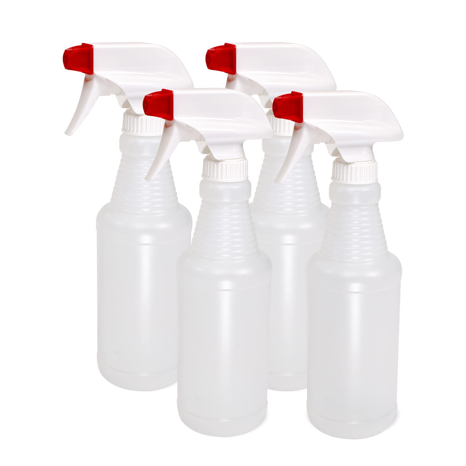 Plastic Spray Bottles USA Made 4 Pack 16 oz Leak Proof Empty Refillable Mist (4 Count)