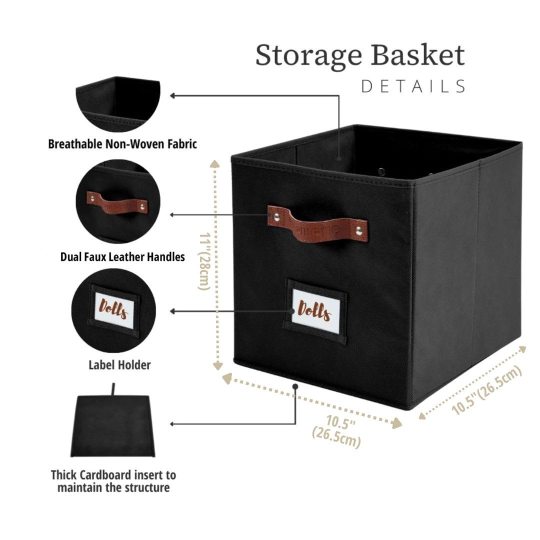 Storage Bins Cube Storage Bin with Labels (6 Count)