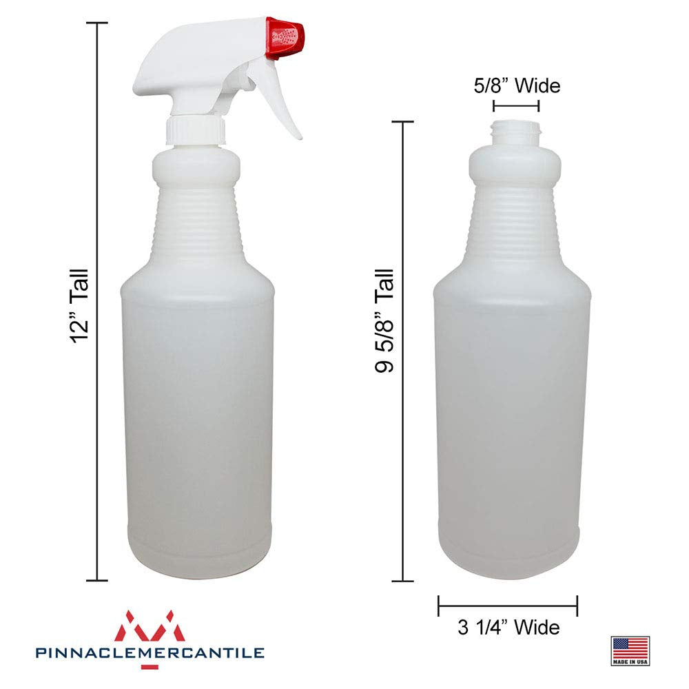 Plastic Spray Bottles Leak Proof Technology Empty 32 oz Pack of 78 Made in USA (78 Count)
