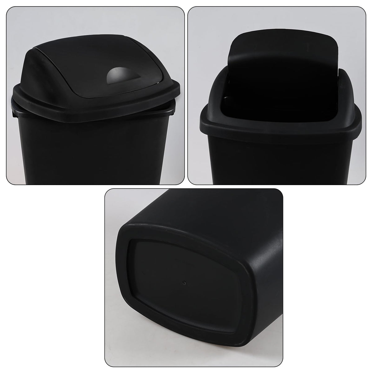 6 Gallon Swing Top Trash Can (4 Count)