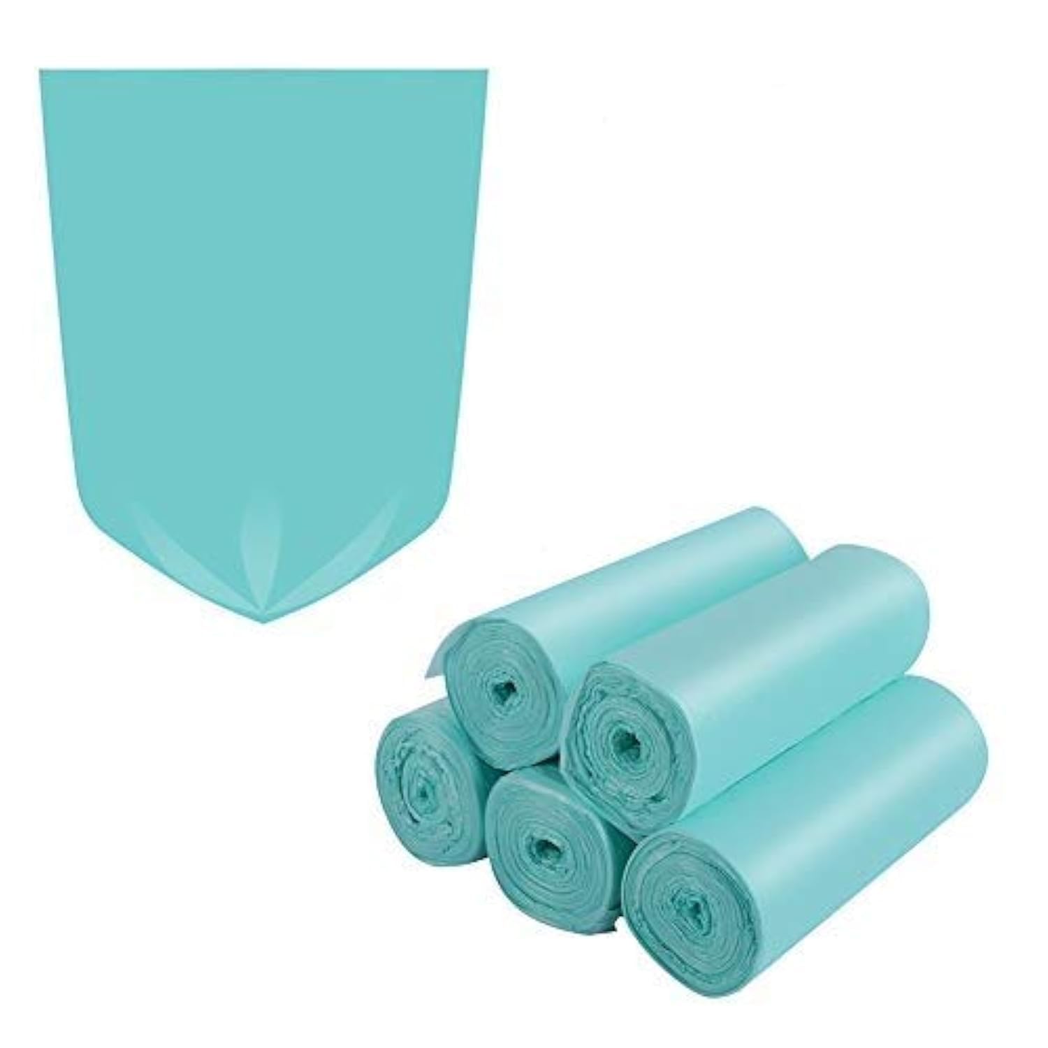 1.2 Gallon Biodegradable Trash Bags Small Trash Bags Unscented Garbage Bags Compostable Wastebasket Can Liners for Bathroom (125 Count)