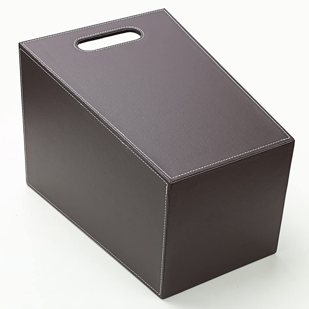 Classic Pu Leather Trash Can Wastebasket