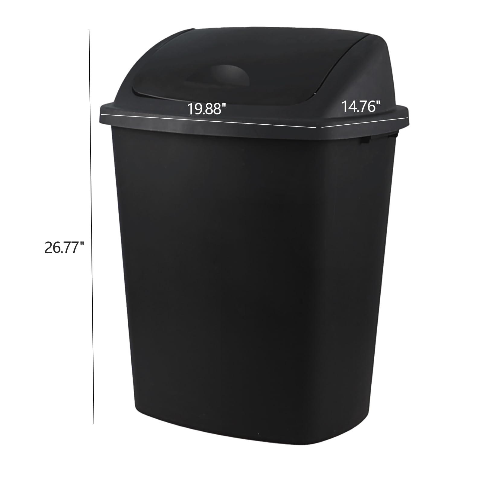 18 Gallon Large Swing Top Trash Can (4 Count)