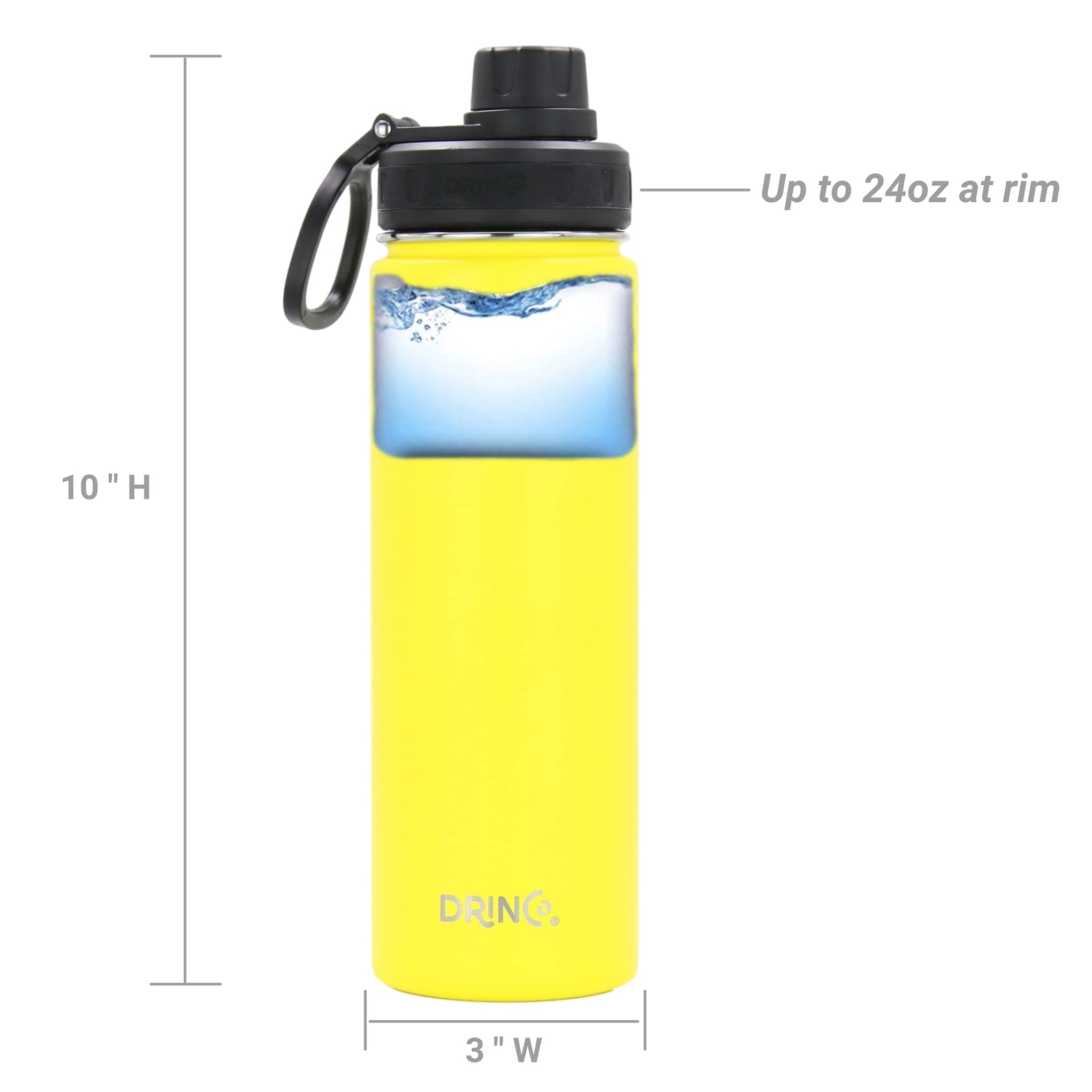 Stainless Steel Water Bottle Spout Lid Vacuum Insulated Double Wall Water Bottle Wide Mouth
