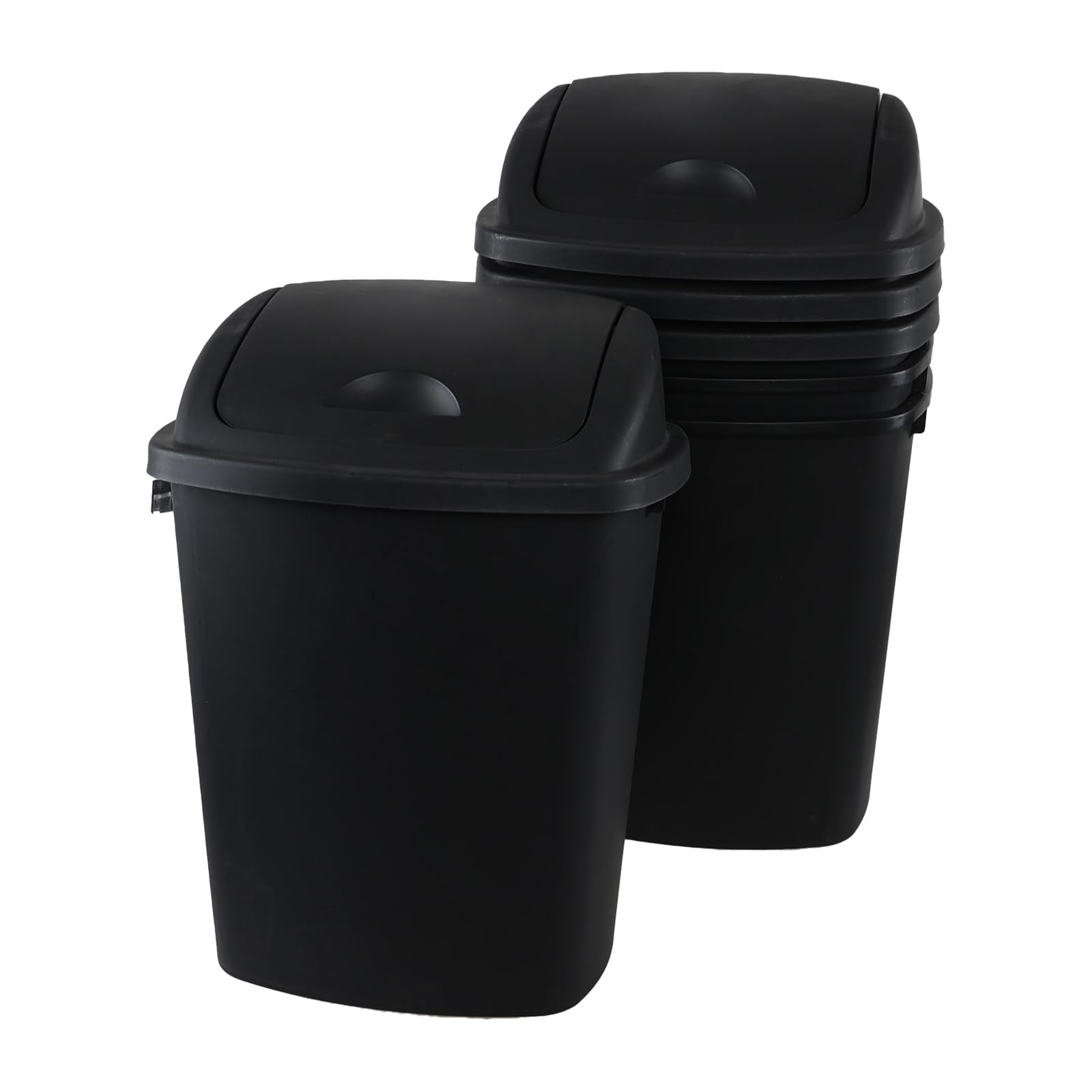 4 Pack 11 Gallon Swing Top Trash Can (4 Count)