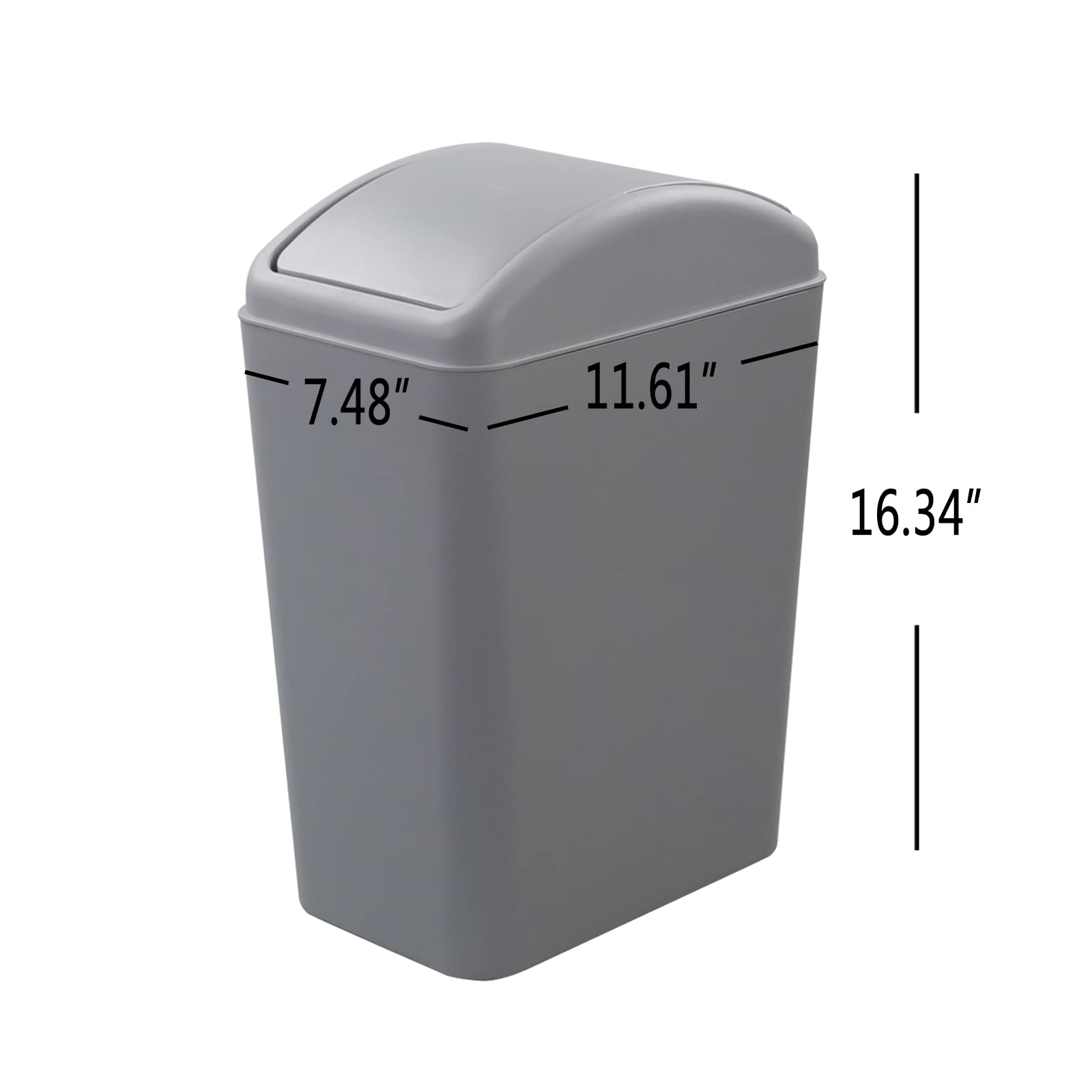 4.2 Gallon Plastic Trash Can with Lid