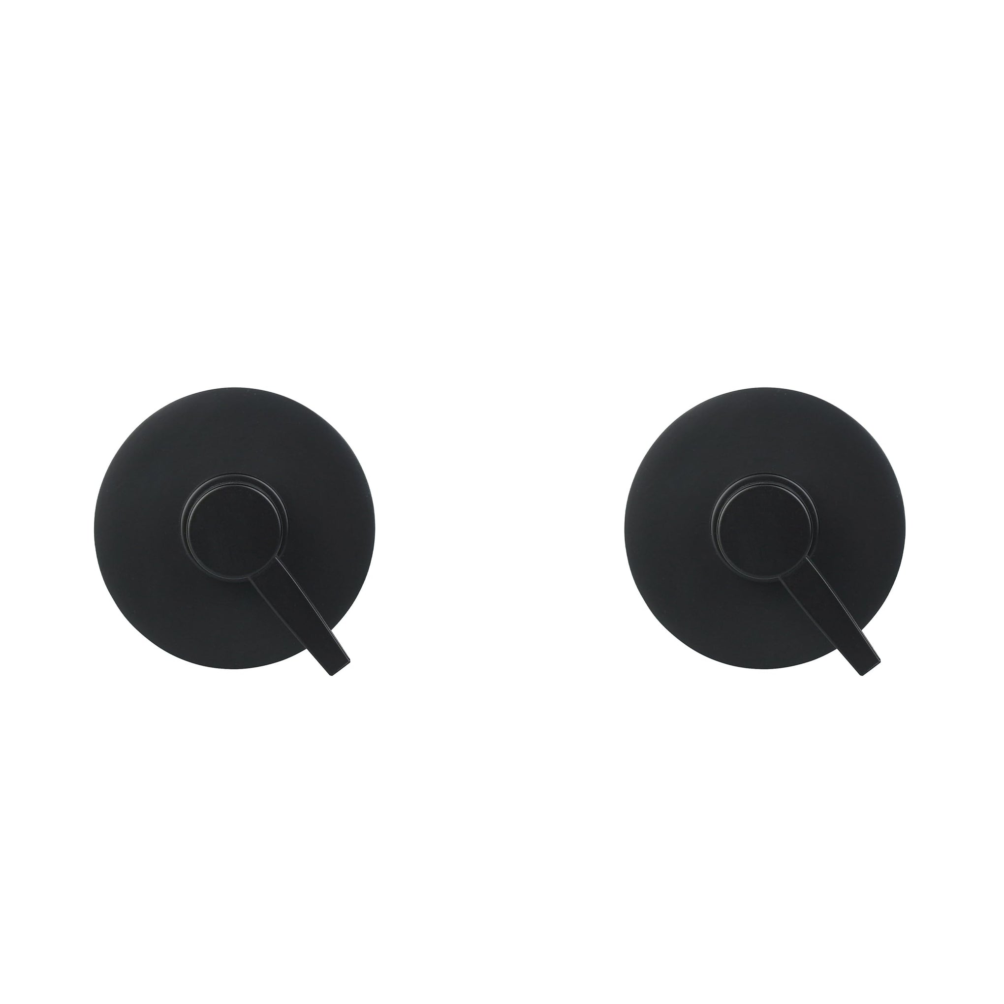 2 Pack Matte Black Resin Refillable Shampoo & Body Wash Bottles