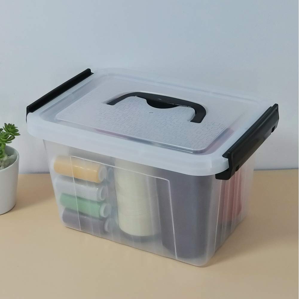 3 Quart 6 Pack Clear Plastic Storage Boxes (6 Count)