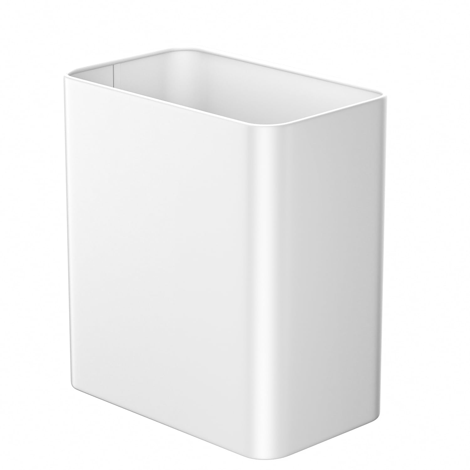 Small Bathroom Trash Can 2.4 Gallon Wastebasket Slim Metal Garbage Can Stainless Steel Trash Bin for Bedroom