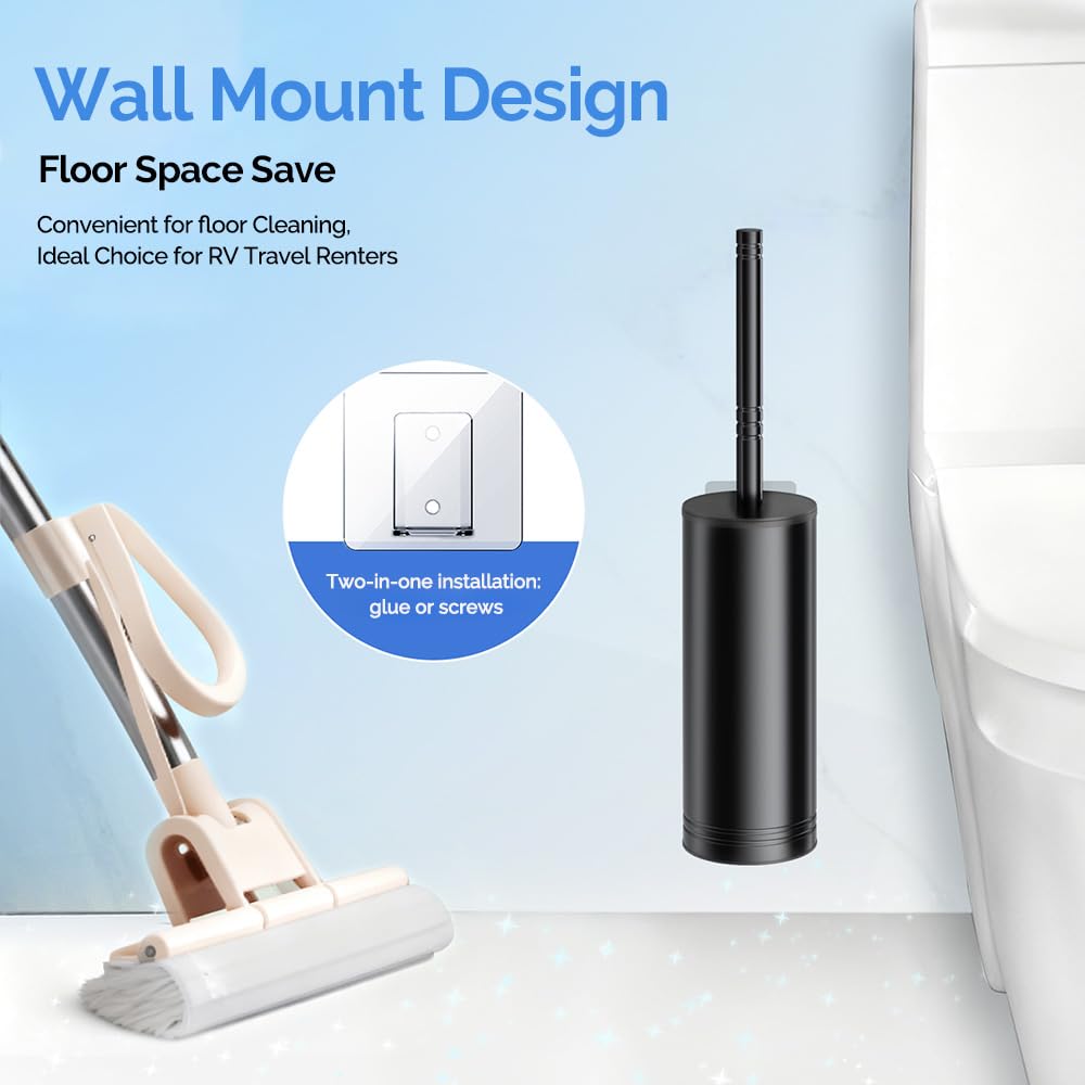 Toilet Brush and Holder Set Wall