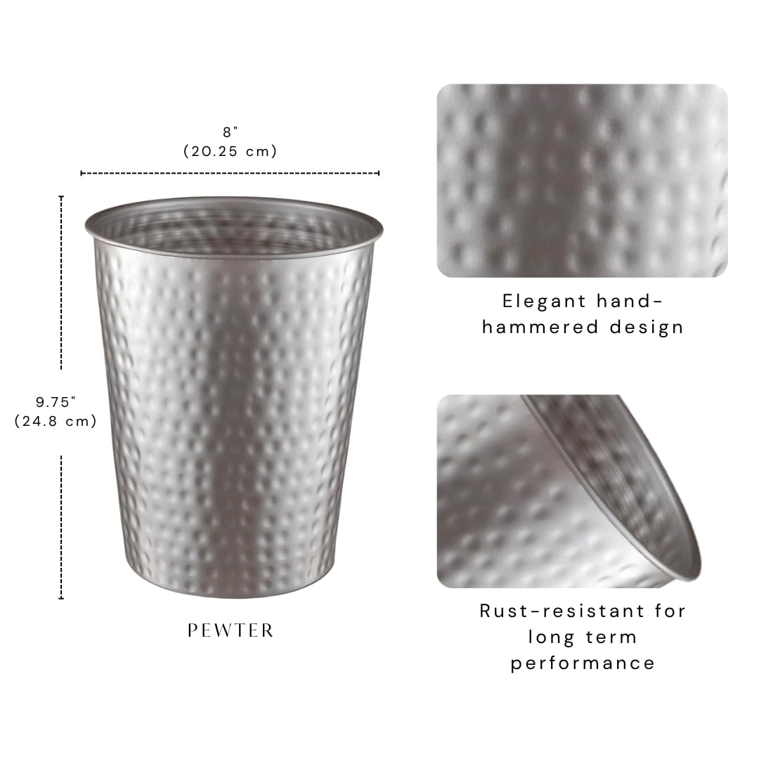 Metal Bathroom Trash Can
