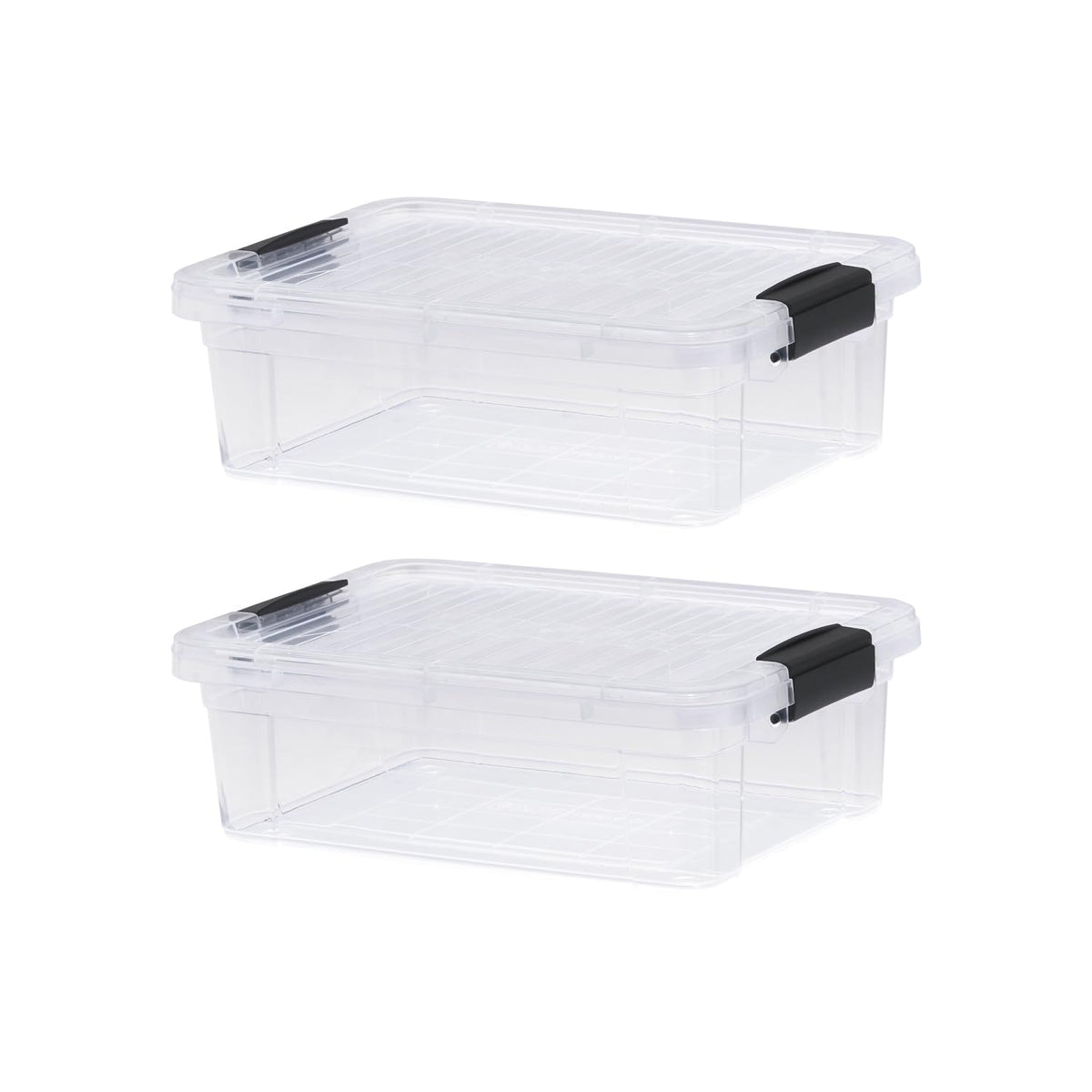 Clear Storage Boxes with Lids (2 Count)