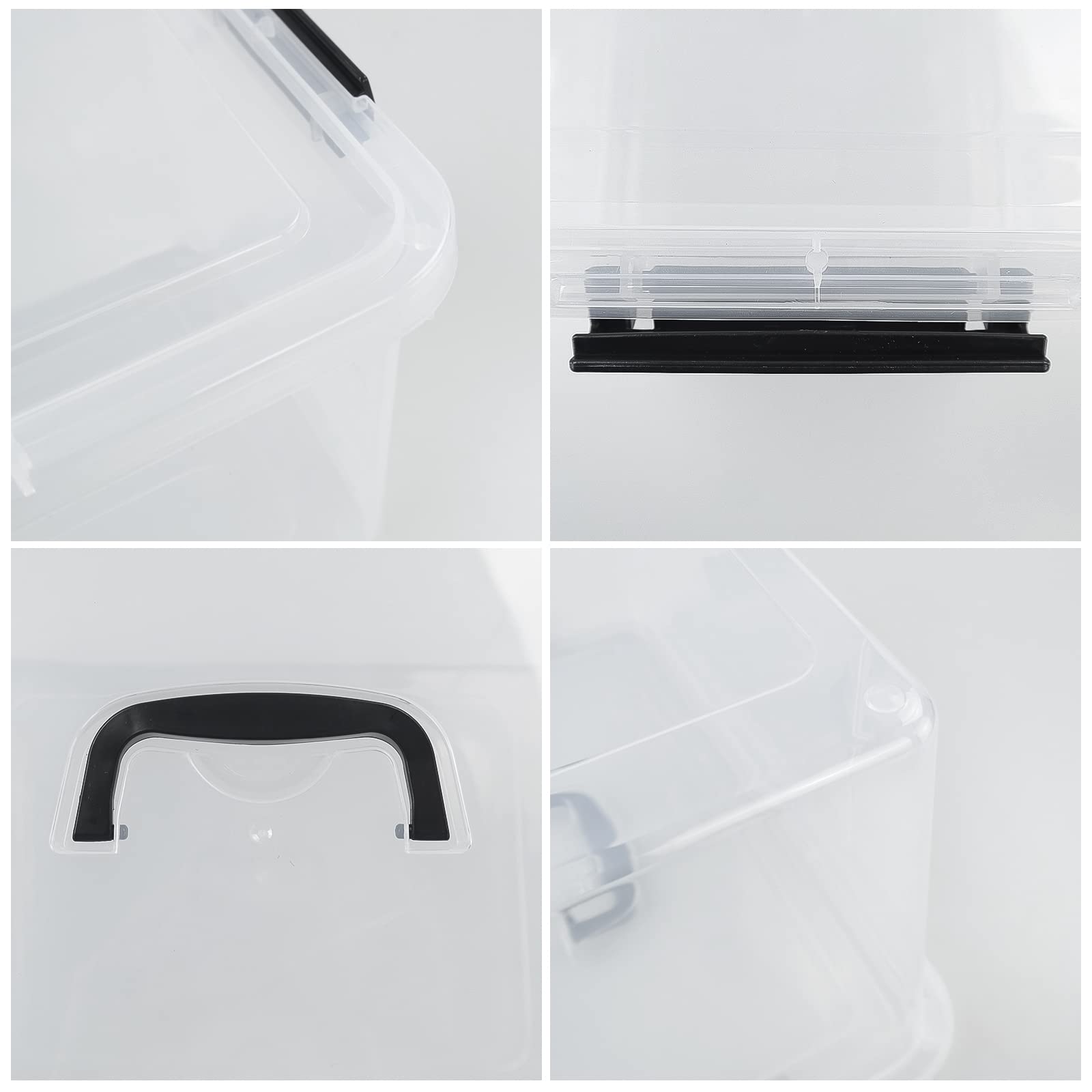 17.5 L Clear Plastic Storage Box (4 Count)
